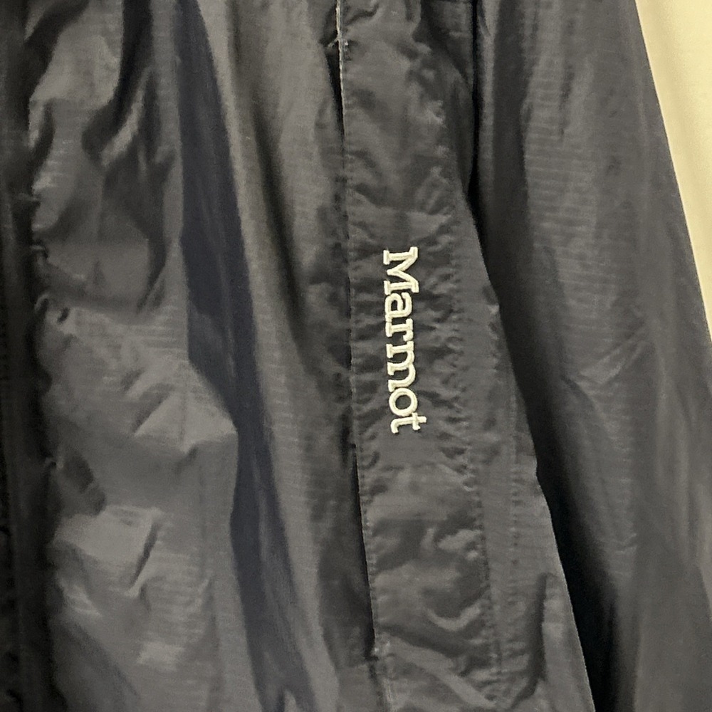 Marmot Jacket Blue Rain Resistant Hood Hiking Gorp Outdoor Minimalist Men's M - Picture 2 of 9